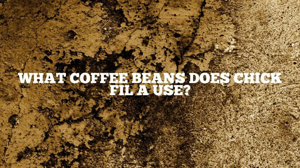 What coffee beans does chick fil a use?